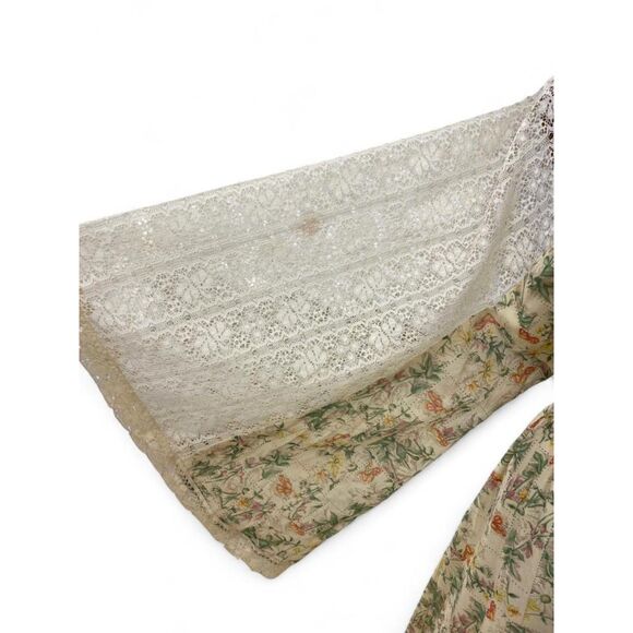 Whimsigoth Cottagecore Feminine Boho Festival Maxi Dress Lace Bell Sleeves - Picture 4 of 14